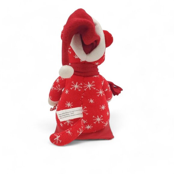 Sock Monkey‎ Christmas Musical Animated Santa Stuffed Animal Plush Sled   2014 - Picture 4 of 5